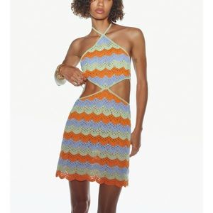 Zara Crochet Cut Out Dress Limited Edition